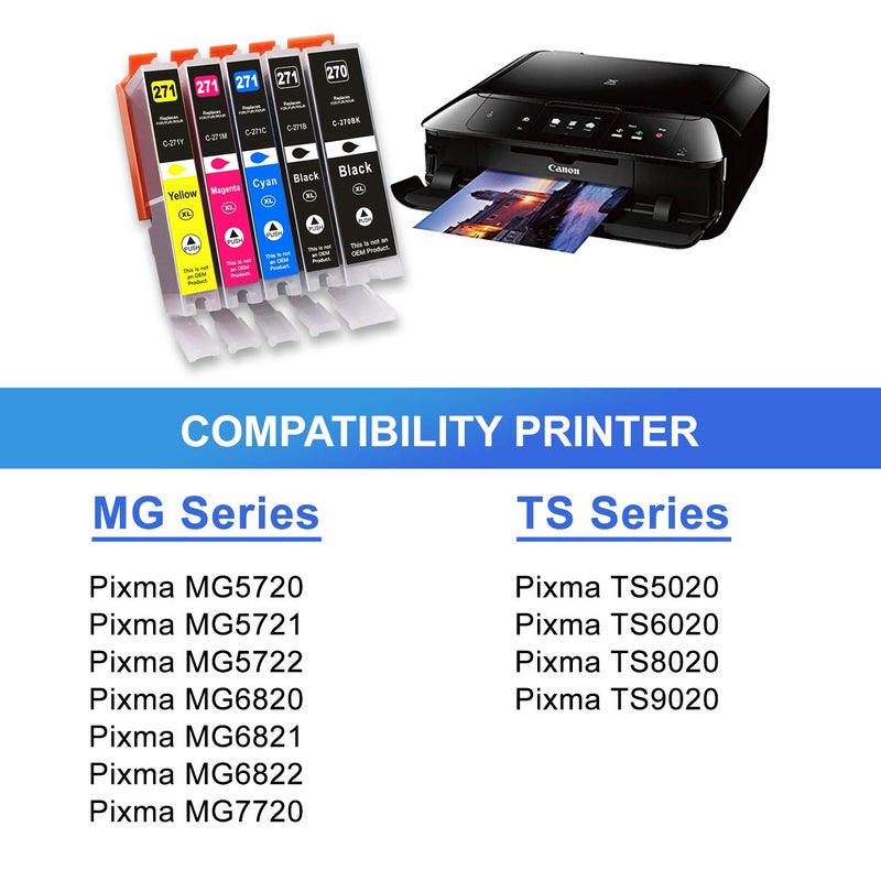 Arthur Imaging 15 Pack Compatible Ink Cartridge Replacement for 270XL 271XL (3 Large Black, 3 Small Black, 3 Cyan, 3 Yellow, 3 Magenta, 15-Pack) - Image 5